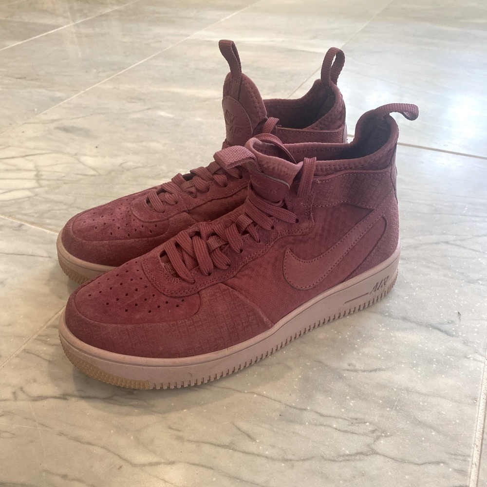 Maroon Nike Air Force 1s. Womens 8.